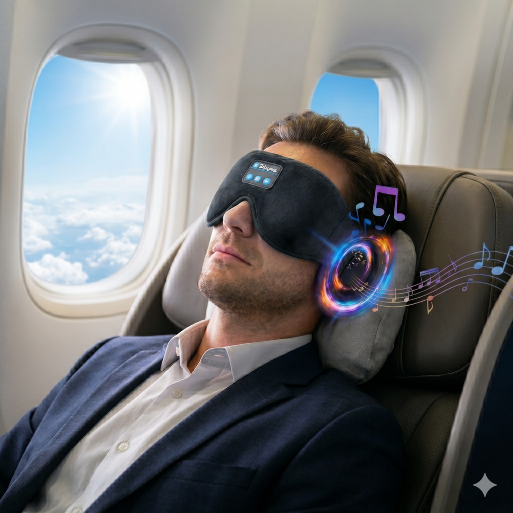 Mask For Sleep Headphones Bluetooth 3D Eye Mask Music Play Sleeping Headphones with Built-in HD Speaker