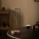 Insence Burner Upside Down Incense Burner Incense Stick Holder Wooden Round Incense Tray Ornament Bedroom Home Yoga Decoration
