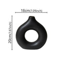 Flat Minimalist Simple Vase Donut Shape Single Flower Pot Home Wedding Decoratio Hollow Ornaments Circle Flower Arrangement Vase