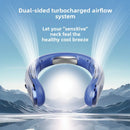 8000mAh Electric Hanging Neck Fan Portable Bladeless Mini Rechargeable Mute LED Digital Display Air Cooler For Outdoor