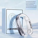 8000mAh Electric Hanging Neck Fan Portable Bladeless Mini Rechargeable Mute LED Digital Display Air Cooler For Outdoor