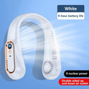 8000mAh Electric Hanging Neck Fan Portable Bladeless Mini Rechargeable Mute LED Digital Display Air Cooler For Outdoor