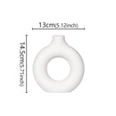 Flat Minimalist Simple Vase Donut Shape Single Flower Pot Home Wedding Decoratio Hollow Ornaments Circle Flower Arrangement Vase