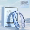 8000mAh Electric Hanging Neck Fan Portable Bladeless Mini Rechargeable Mute LED Digital Display Air Cooler For Outdoor