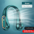 8000mAh Electric Hanging Neck Fan Portable Bladeless Mini Rechargeable Mute LED Digital Display Air Cooler For Outdoor